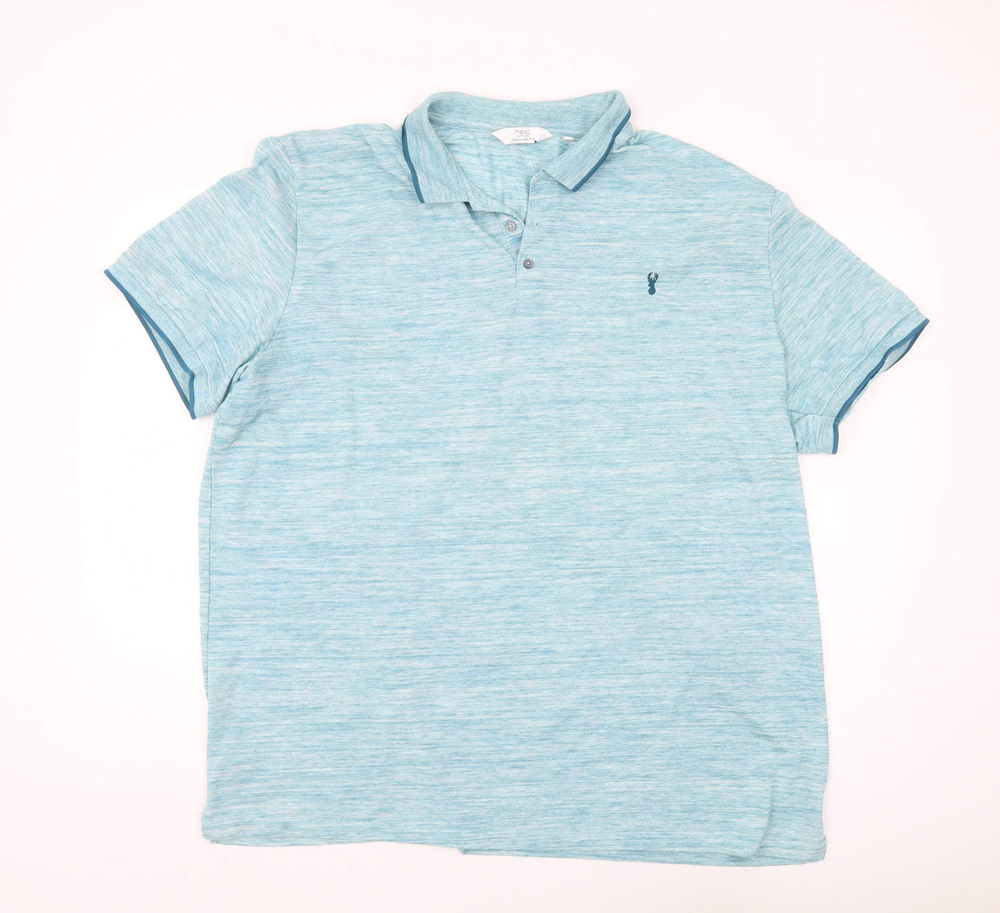 Next Men's Blue Polo Shirt 3XL Short Sleeve Casual