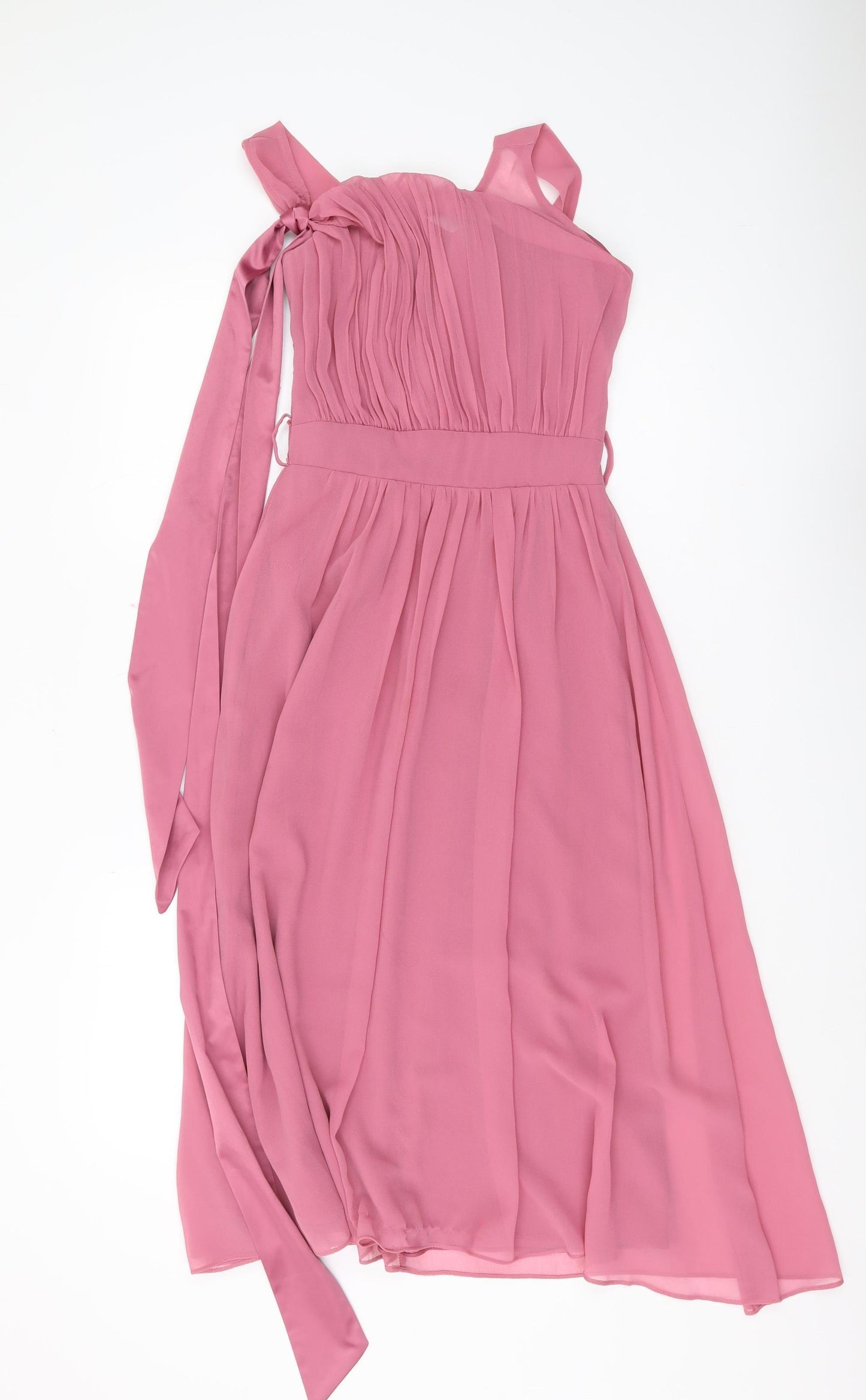 Little Mistress Women's Pink A-Line Midi Dress Size 8