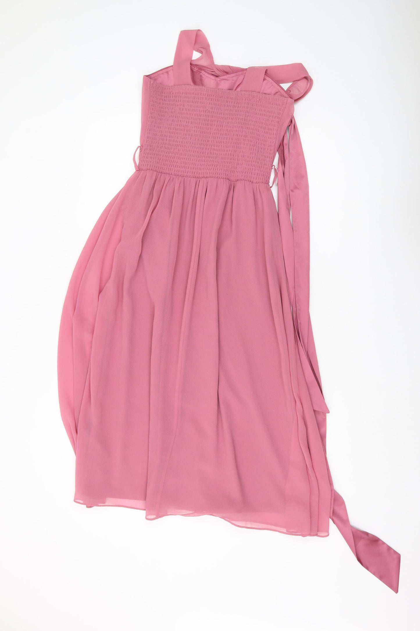 Little Mistress Women's Pink A-Line Midi Dress Size 8