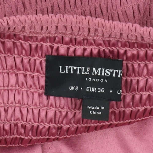 Little Mistress Women's Pink A-Line Midi Dress Size 8
