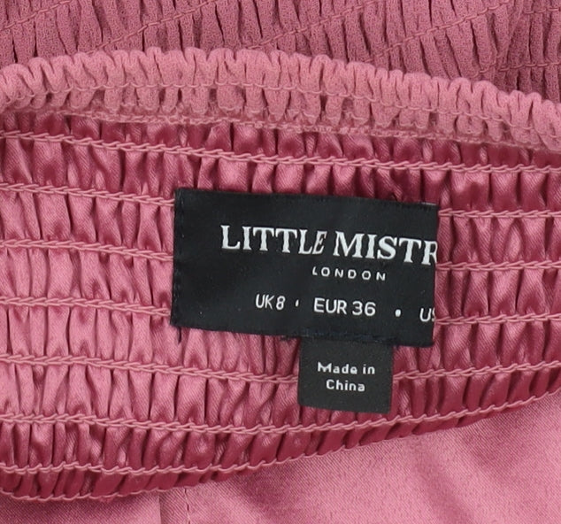 Little Mistress Women's Pink A-Line Midi Dress Size 8