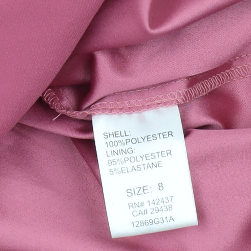 Little Mistress Women's Pink A-Line Midi Dress Size 8