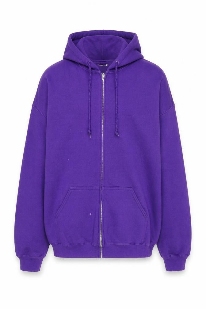 Gildan Unisex Purple Full Zip Graphic Hoodie L