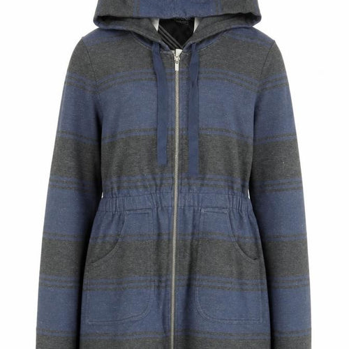 Vans Women's Blue Full Zip Hoodie L - Hooded & Striped
