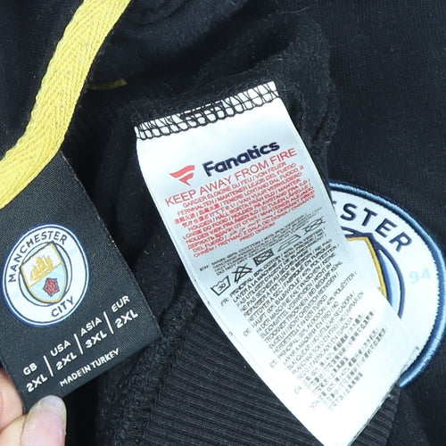 Fanatics Manchester City Black 2XL Full Zip Hoodie
