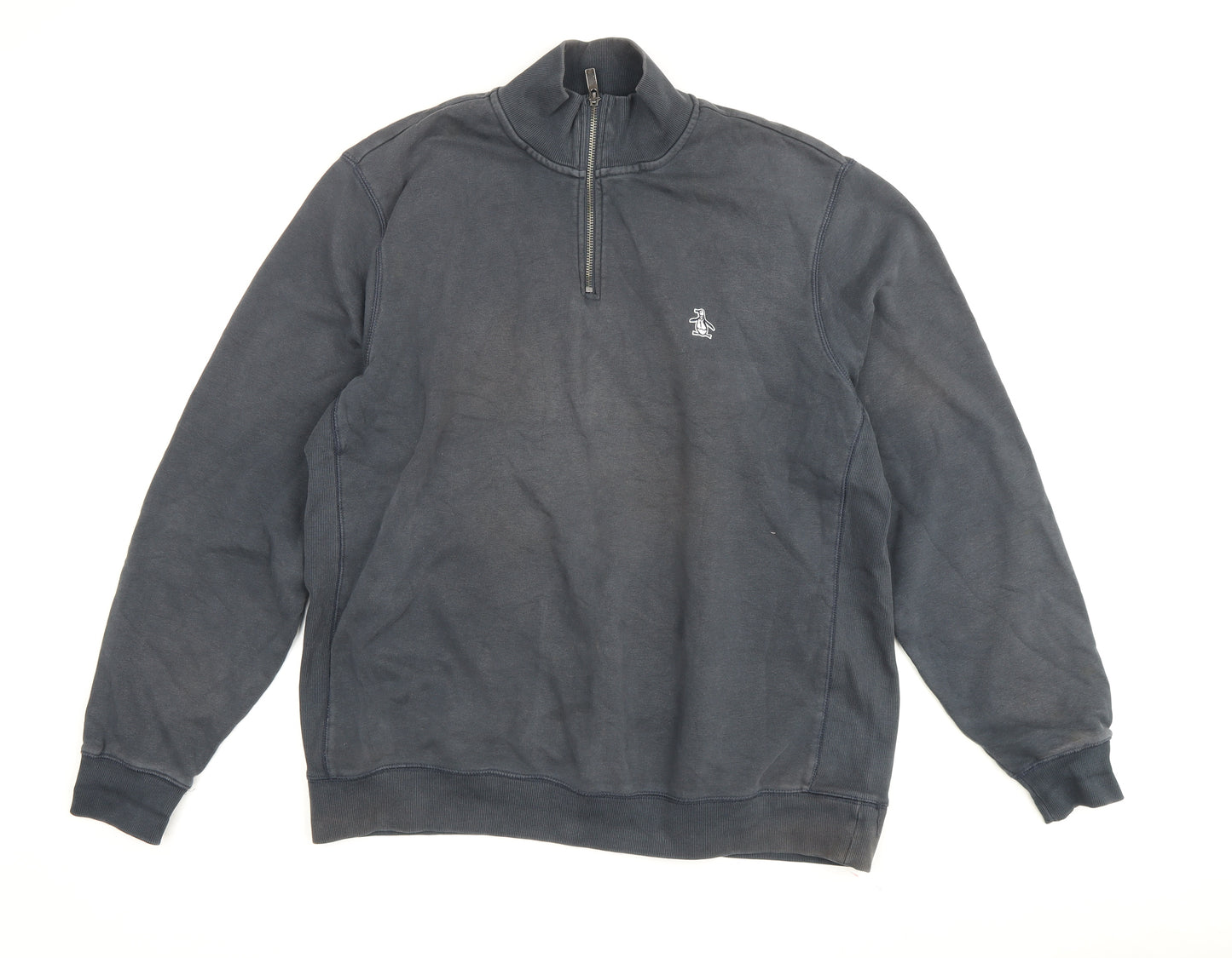 Original Penguin Men's Black XL Lightweight Half Zip Sweatshirt