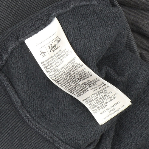 Original Penguin Men's Black XL Lightweight Half Zip Sweatshirt