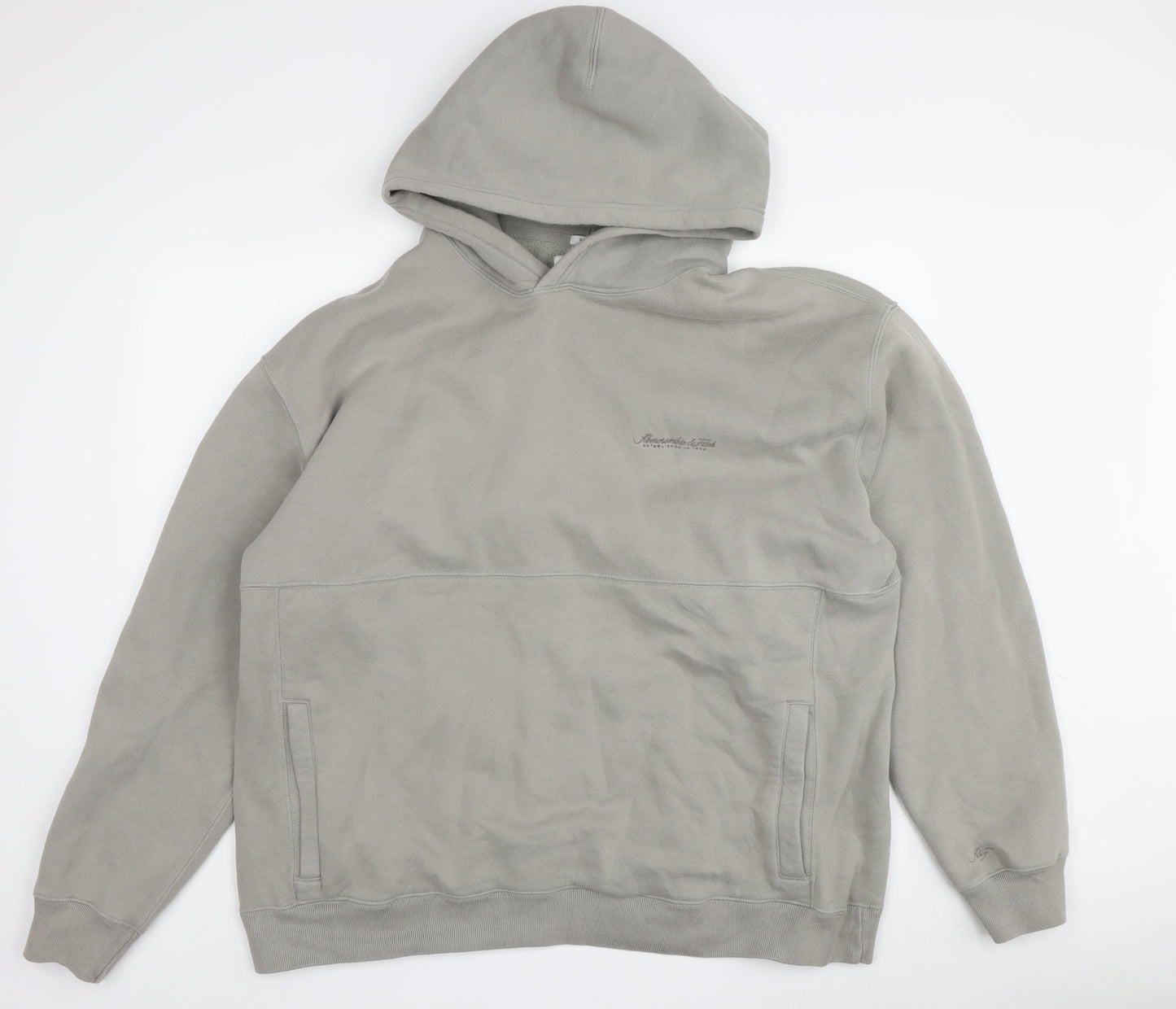 Abercrombie & Fitch Men's Grey XL Pullover Hoodie