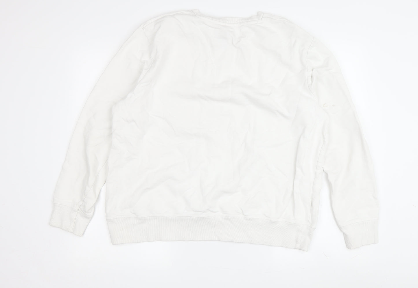 Sponge Bob Square Pants White Pullover Sweatshirt L