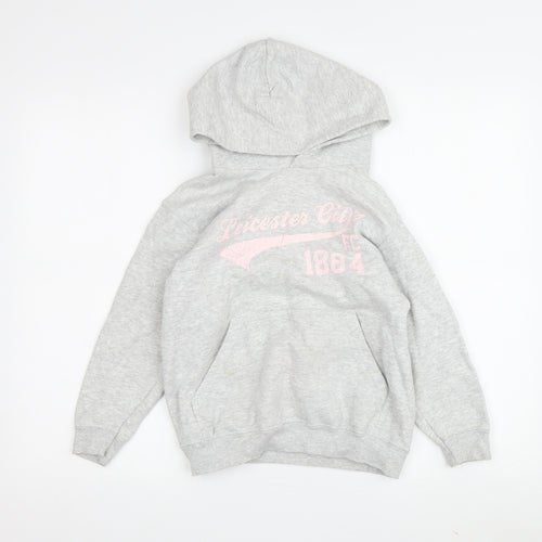 Leicester City FC Girls Grey Hoodie, Size 7-8, Pullover Style