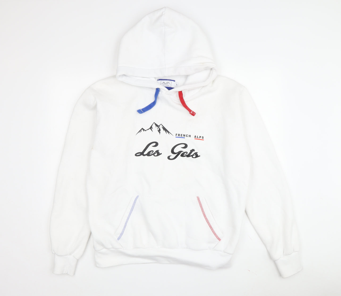 Avomarks Unisex White Pullover Hoodie L