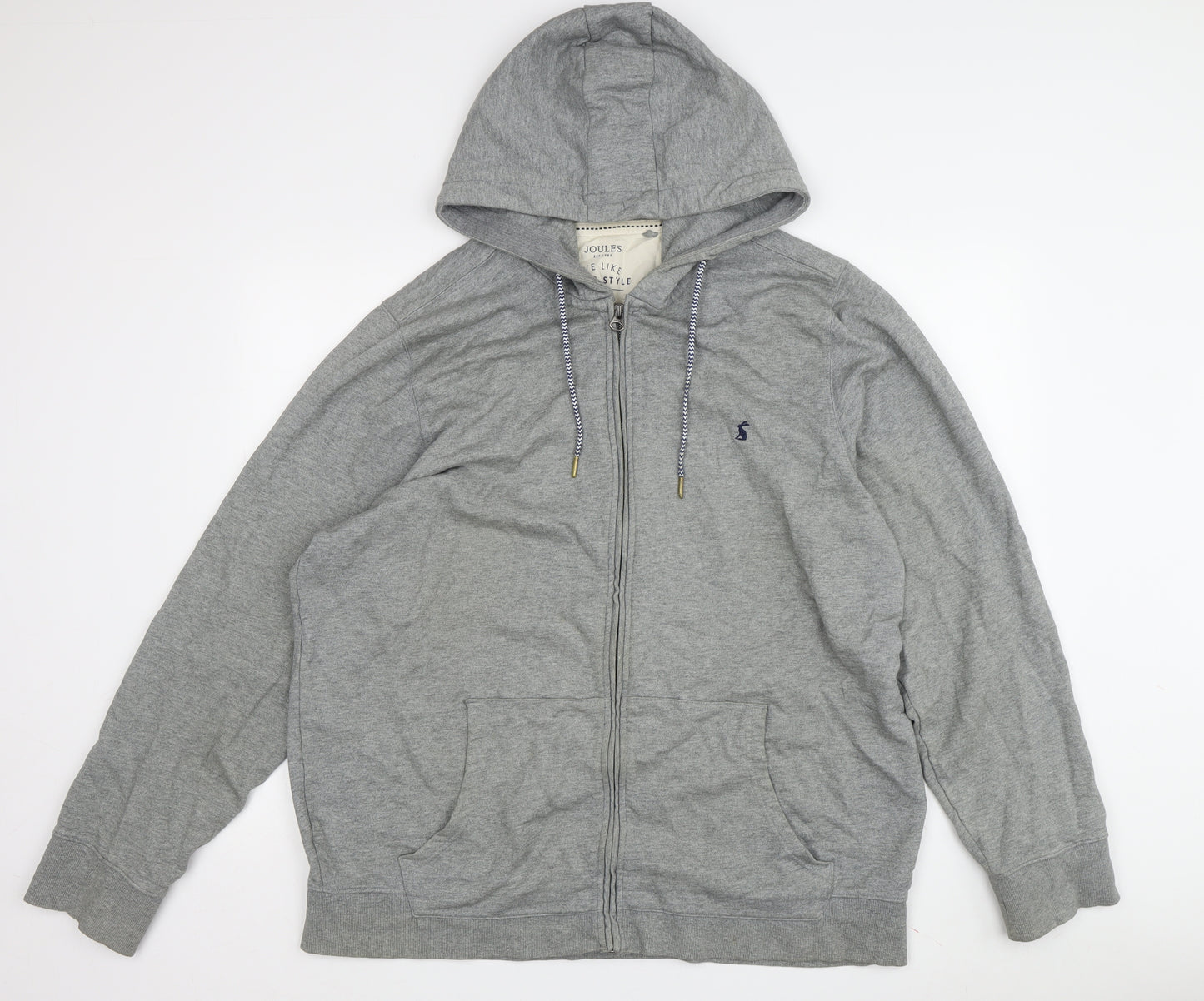 Joules Men's Grey XL Full Zip Hoodie