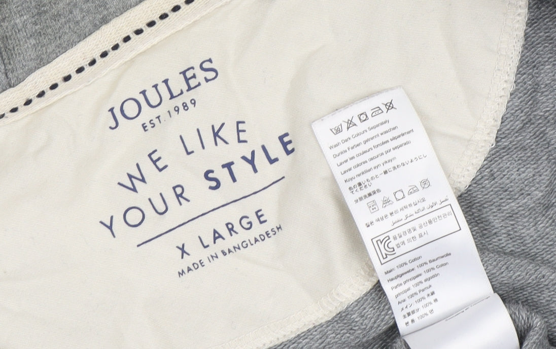 Joules Men's Grey XL Full Zip Hoodie