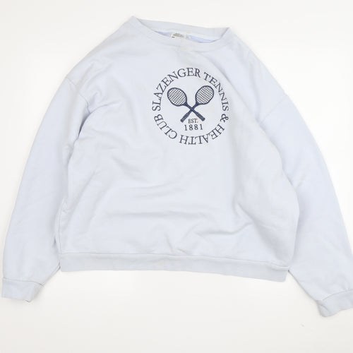 Slazenger Women's Blue Sweatshirt, Size 14, Sports Logo