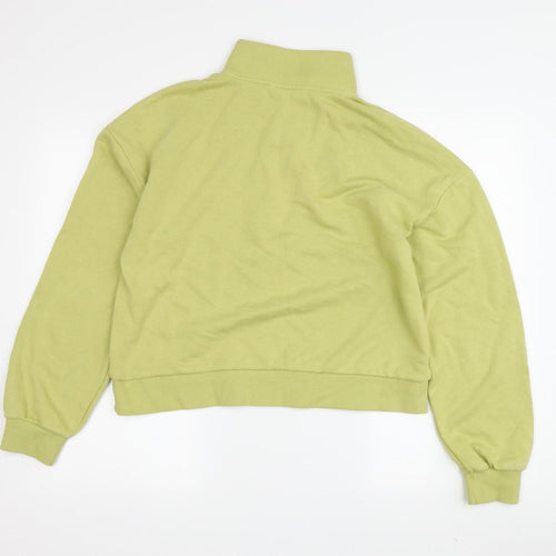 Stradivarius Women's Green Pullover Sweatshirt M