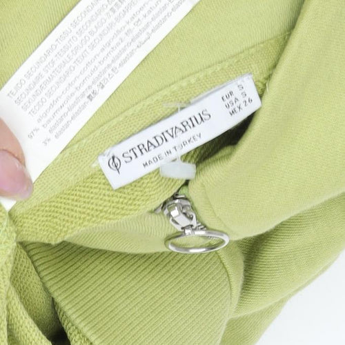 Stradivarius Women's Green Pullover Sweatshirt M