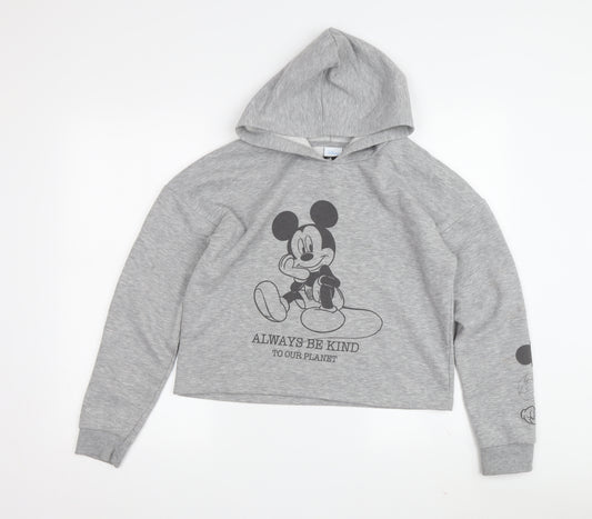 Front view of Disney at George Teens Grey Hoodie 12 - Pullover, Casual