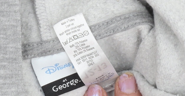 Disney at George Teens Grey Hoodie 12 - Pullover, Casual