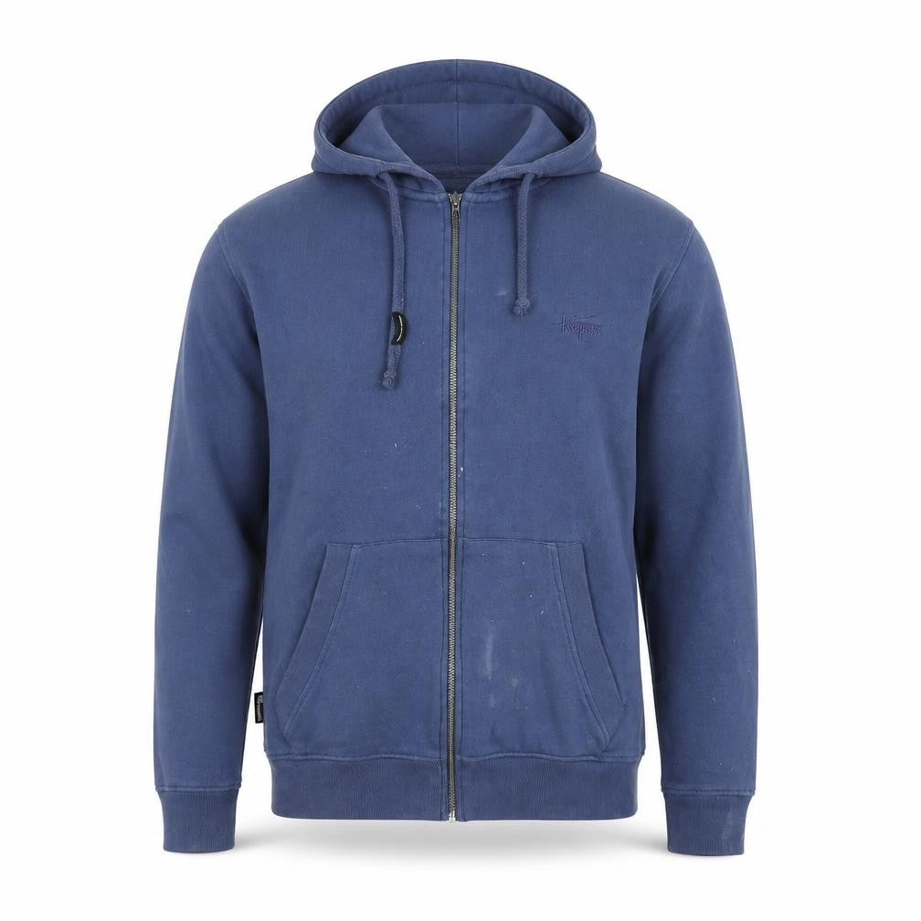 Front view of Trespass Men’s Blue Full Zip Hoodie XS