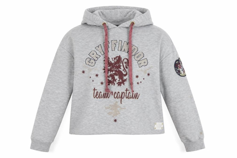 Harry Potter Women's Grey S Hoodie with Embroidered Accents