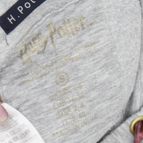 Harry Potter Women's Grey S Hoodie with Embroidered Accents