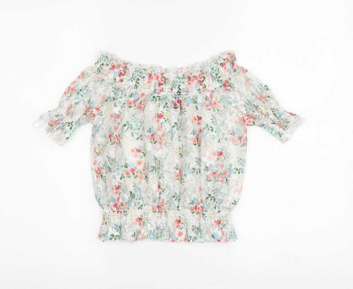 New Look Women's Floral Off Shoulder Blouse M