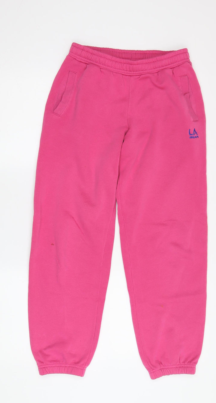 LA Gear Girls Pink Jogger Sweatpants Size 13