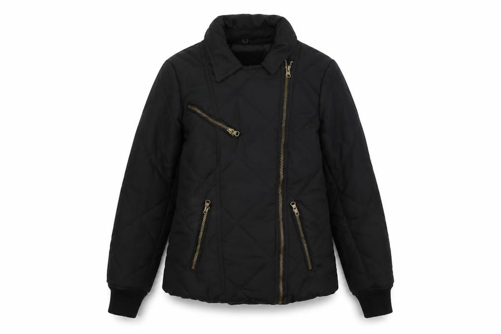 Front view of B Hip Women’s Black Quilted Jacket S