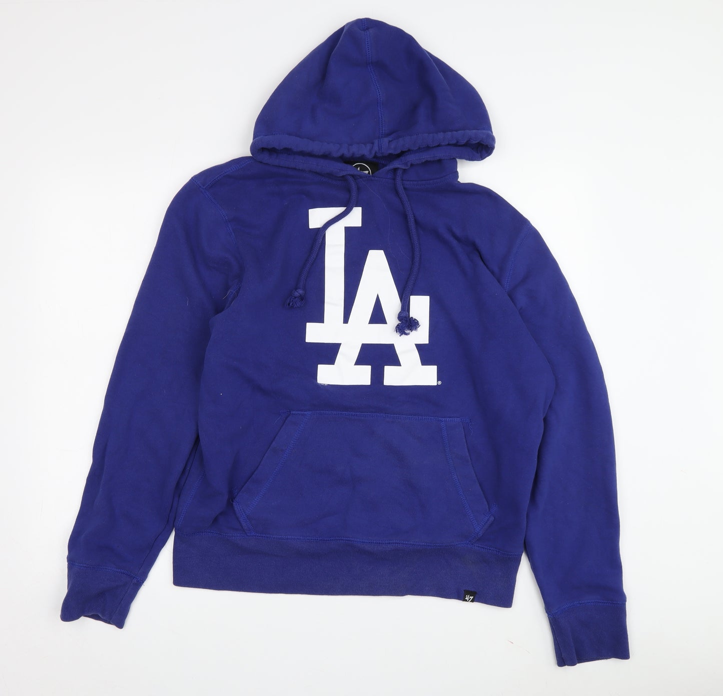 47 Men's Blue Pullover Hoodie M with Logo