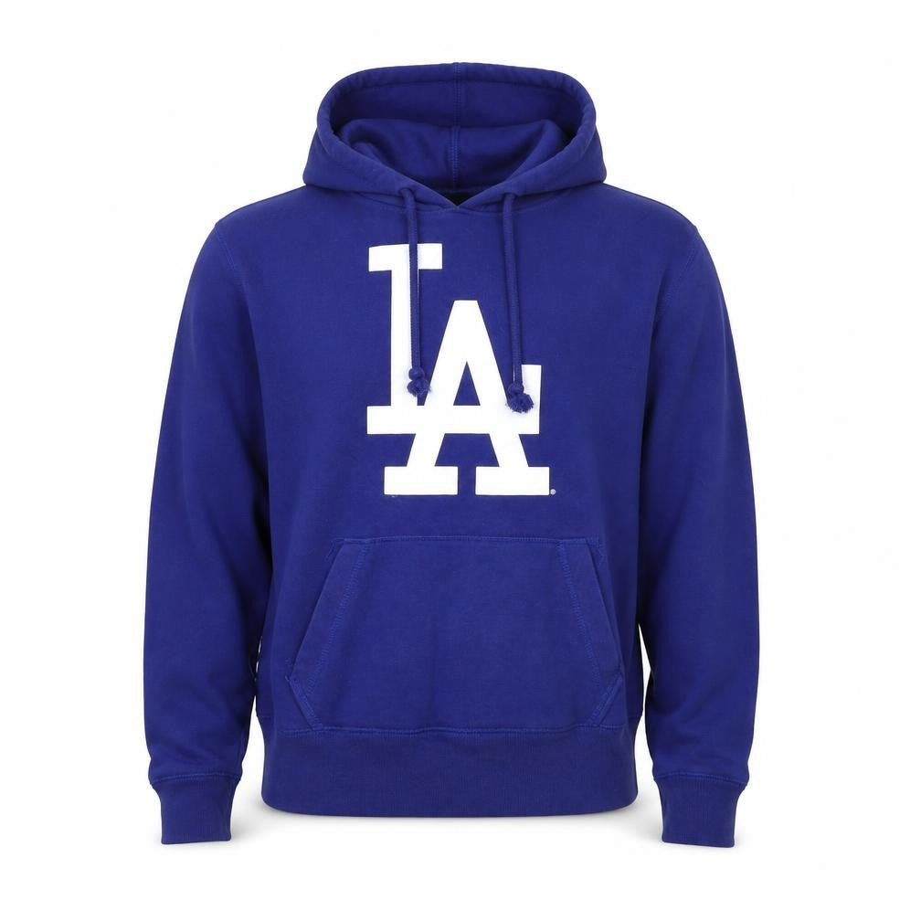 Front view of 47 Men's Blue Pullover Hoodie M with Logo