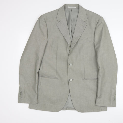 Dan John Men's Grey Blazer, Size 46, Formal Classic Style