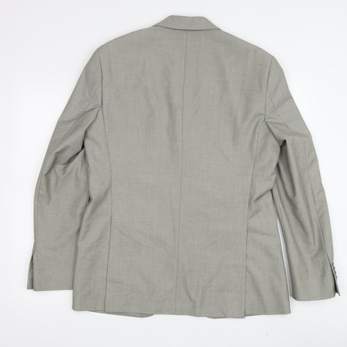 Dan John Men's Grey Blazer, Size 46, Formal Classic Style