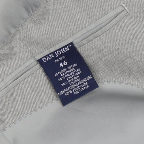 Dan John Men's Grey Blazer, Size 46, Formal Classic Style