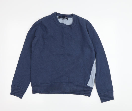 French Connection Boys Blue M Pullover Jumper Wool Blend