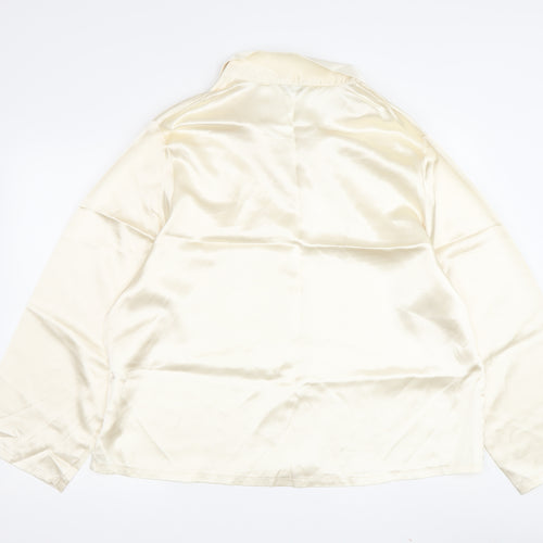 Marks and Spencer Women's Ivory Satin Pyjama Top, Size 20