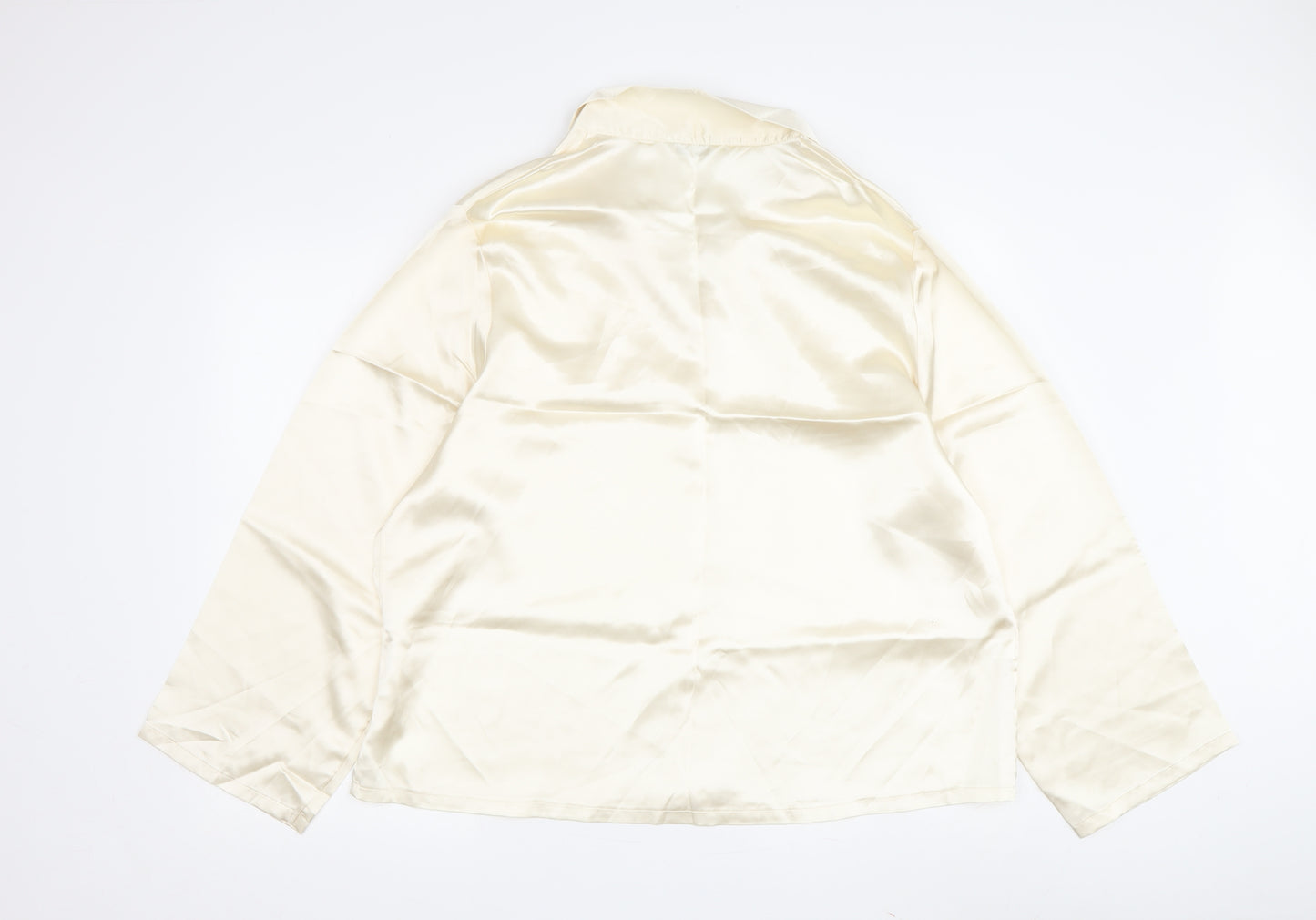 Marks and Spencer Women's Ivory Satin Pyjama Top, Size 20