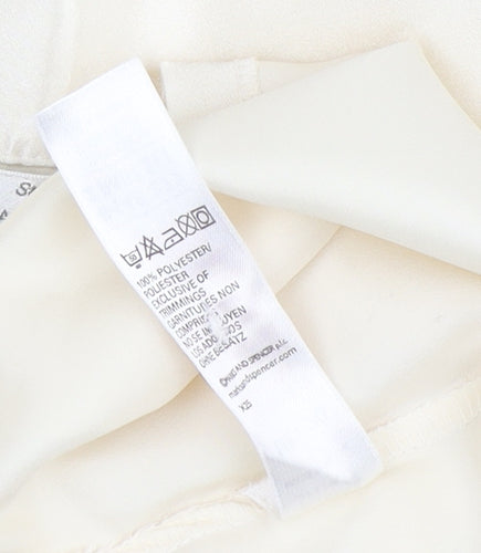 Marks and Spencer Women's Ivory Satin Pyjama Top, Size 20