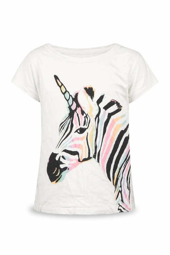 GAP Girls Unicorn T-Shirt, White Multicoloured, Size L