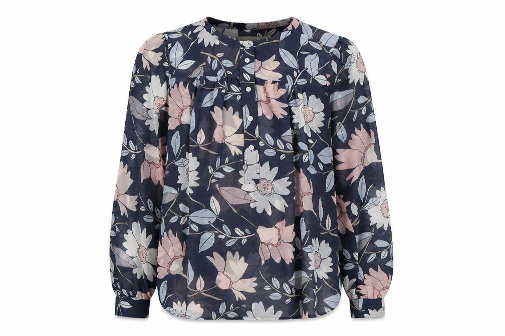Front view of LOFT Women's Multicoloured Floral Blouse S