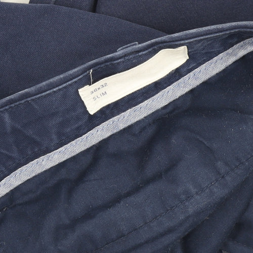 GAP Men's Blue Slim Fit Chino Trousers 36x32