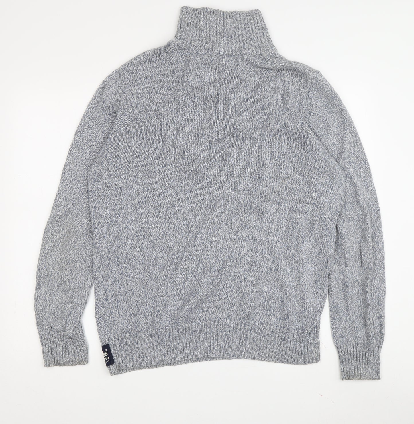 SuperDry Men's Grey XL 1/2 Zip Knit Jumper