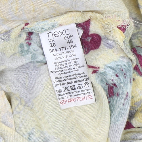 Next Women's Multicoloured Floral Tunic Blouse Size 20