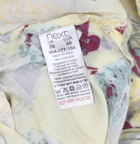 Next Women's Multicoloured Floral Tunic Blouse Size 20
