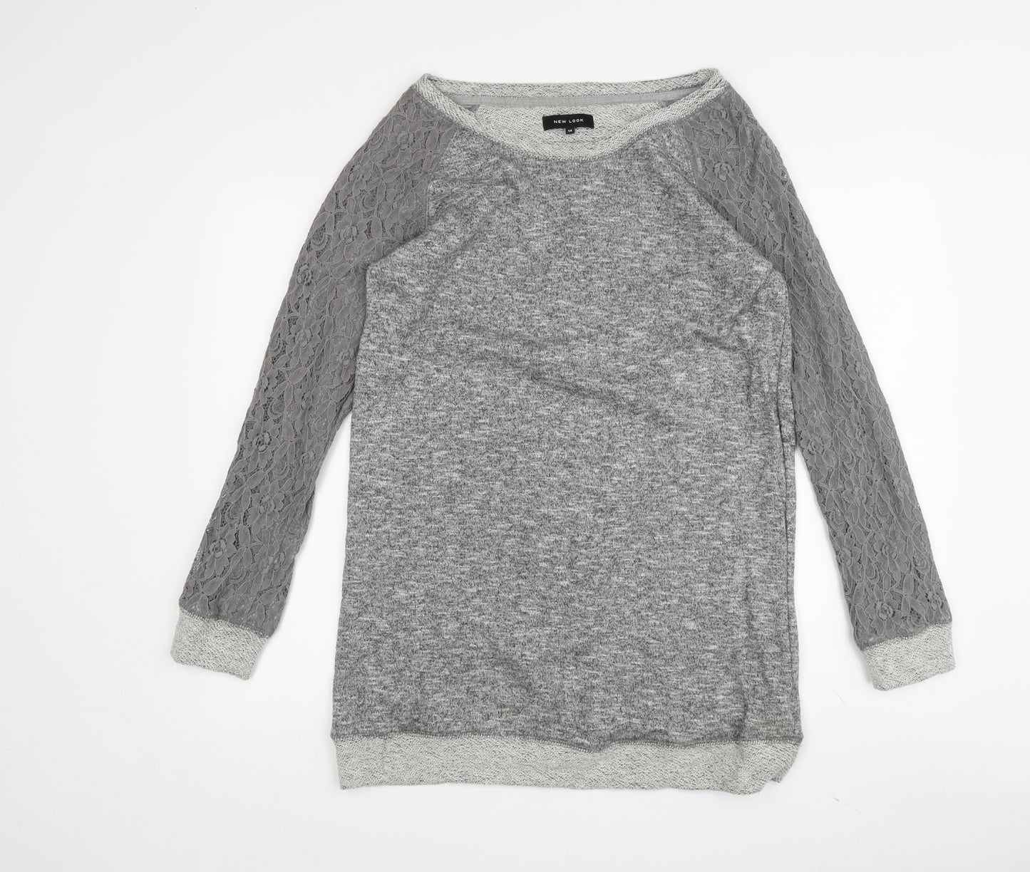 New Look Women's Grey Pullover Sweatshirt Size 14