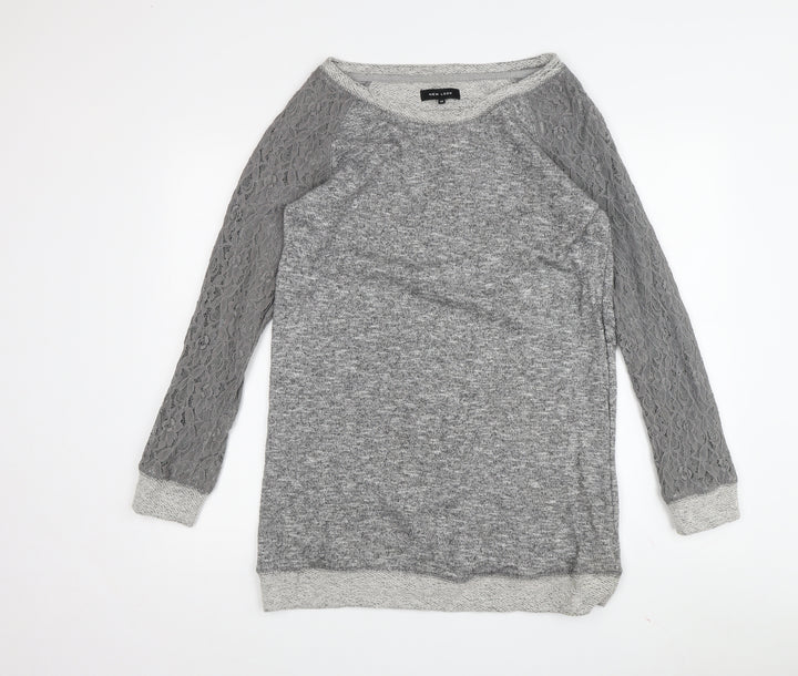 New Look Women's Grey Pullover Sweatshirt Size 14