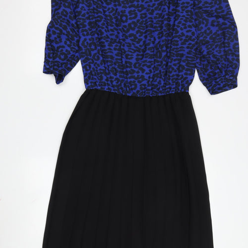 Richard Shops Women's Blue Animal Print Dress, Size 12