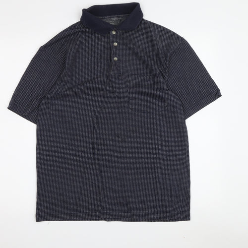 Armando Men's Black Check Polo Shirt Size S