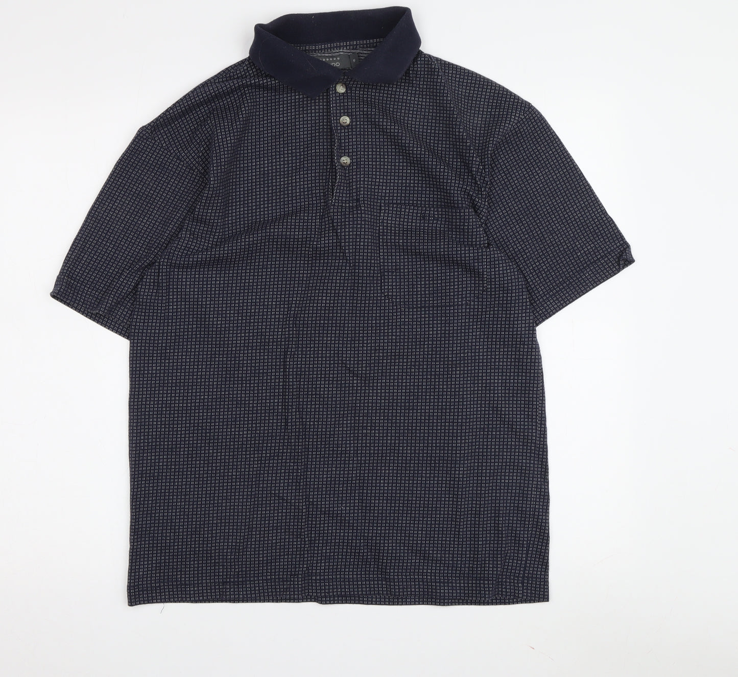 Armando Men's Black Check Polo Shirt Size S