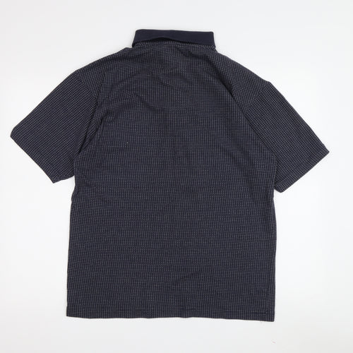Armando Men's Black Check Polo Shirt Size S