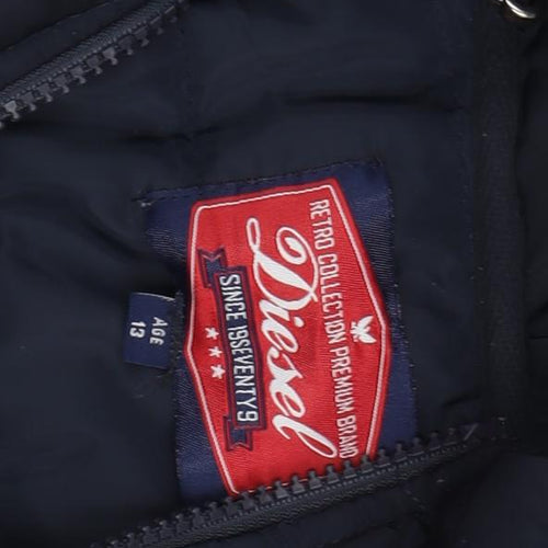 Diesel Boys Navy Full Zip Hoodie Age 13